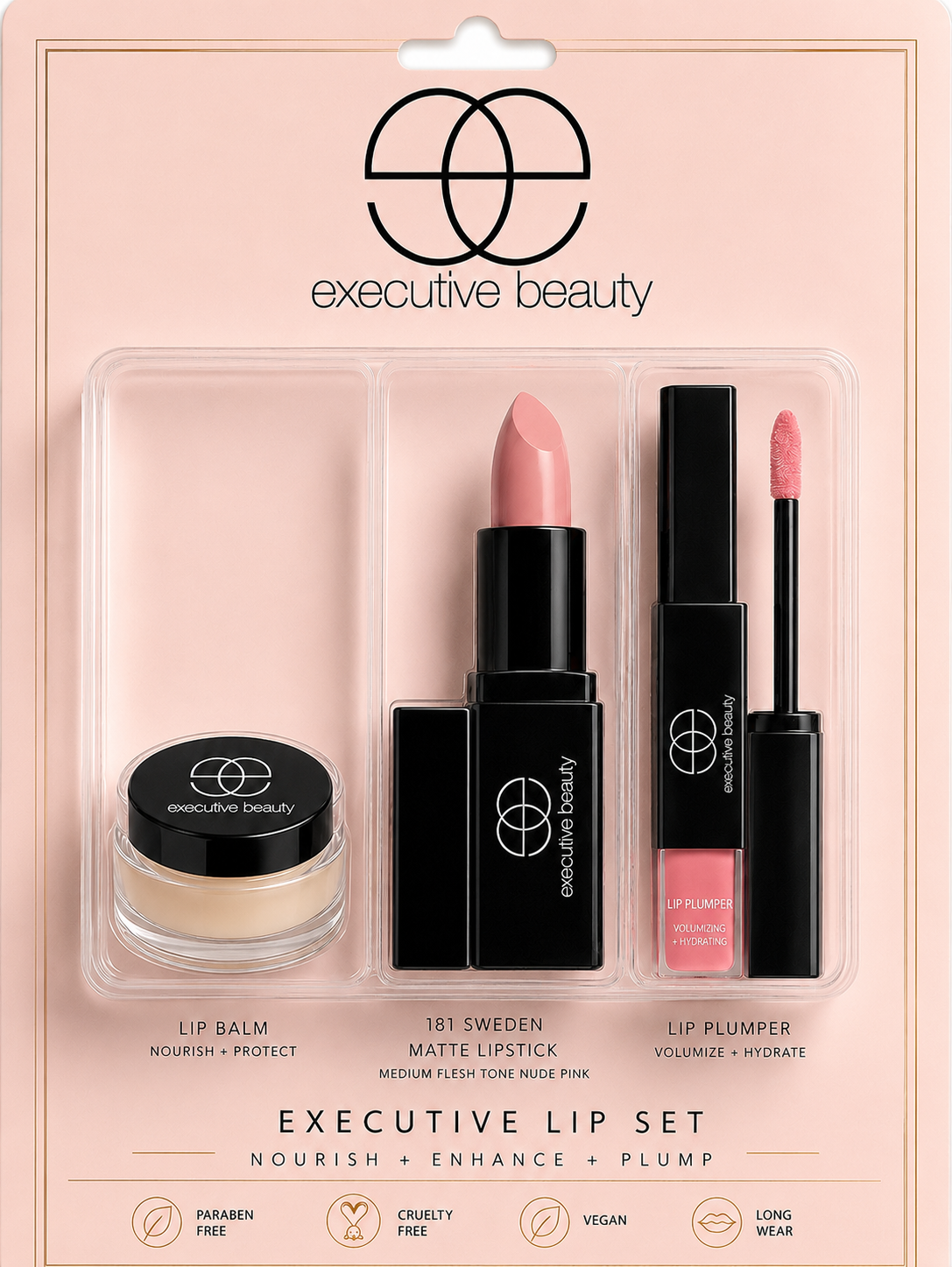 Executive Lip Kit - Lip Plumper & Sweden Matte Lipstick