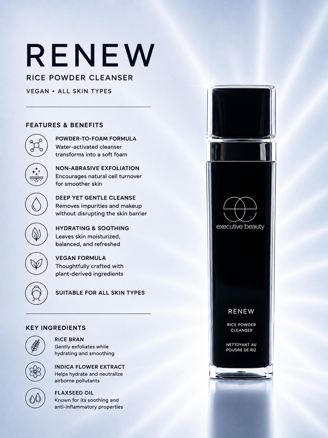 Renew Rice Powder Cleanser - Vegan